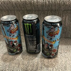 Lot of 3 VANS WARPED TOUR 2022 MONSTER ENERGY TOUR WATER CANS UNOPENED